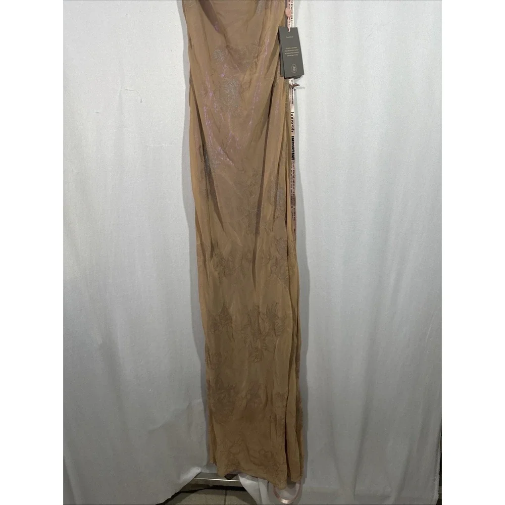 House of CB Taupe Satin Slip Maxi Dress - Picture 11 of 16